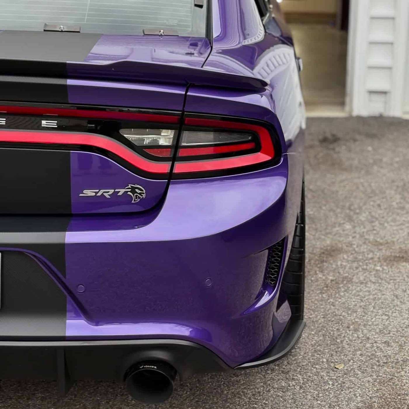 Purple Charger Hellcat with fresh ceramic coating